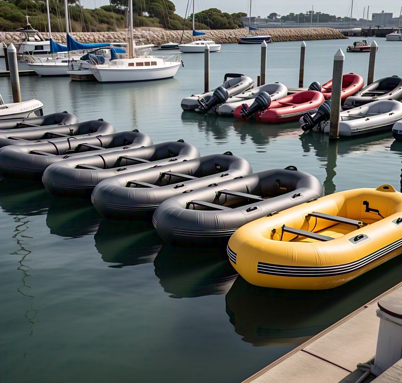 Rigid inflatable boat, 12-person capacity boat, FRP inflatable boat, durable marine rescue boat, high-performance patrol boat, lightweight inflatable vessel, offshore rigid boat, heavy-duty inflatable boat